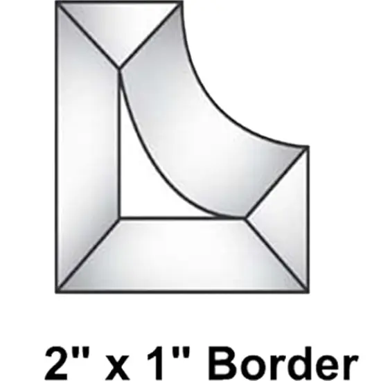 2" x 1" Clear Glass Border Bevel Cluster BC442 {2}
