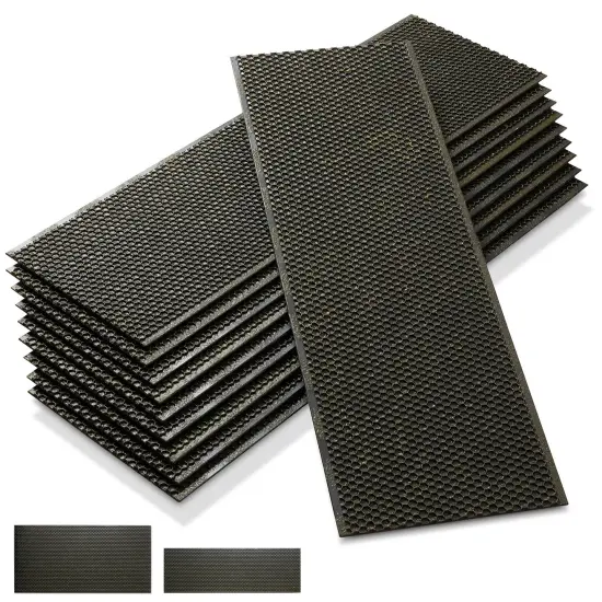 Honey Keeper Bee Frame Foundations - Beeswax Coated Black Foundation Sheets for Beehives, 10 Pack {1}