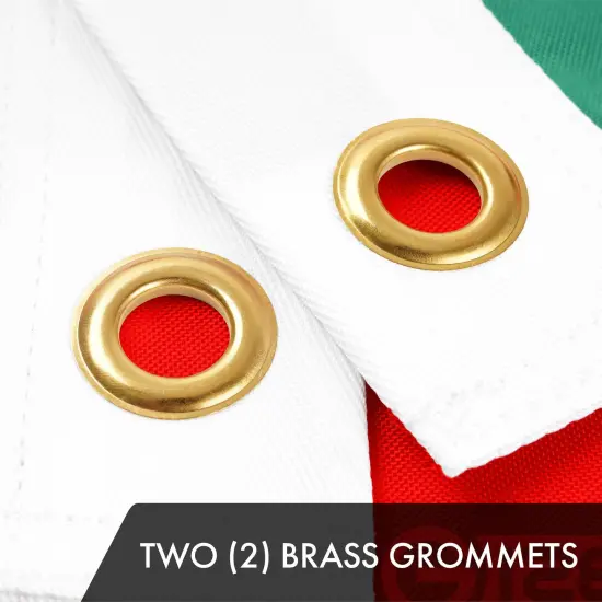 G128 3 Pack: Mexico Mexican Flag | 3x5 Ft | ToughWeave Series Embroidered 300D Polyester | Country Flag, Embroidered Design, Indoor/Outdoor, Brass Grommets {2}