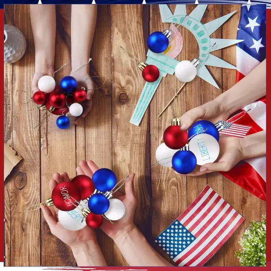60 Pcs 4th of July Ball Decorations Set 3 Sizes (Letter) {4}