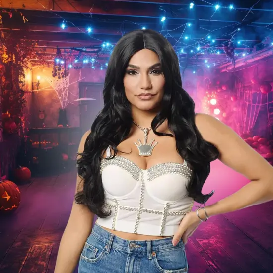 Goddess Adult Black Costume Wig {3}