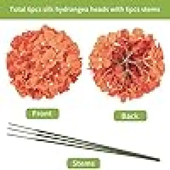 Heads with Stems Fake Hydrangeas Flowers {2}