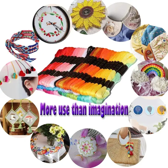 122 skeins Embroidery Floss - Embroidery Thread - Friendship Bracelet String for Cross Stitch, Hand Embroidery, String Art {5}