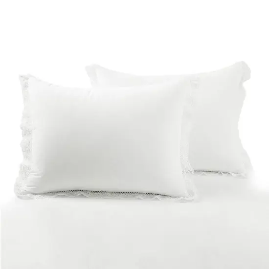 Polyester 5-Piece Lightweight Comforter Set with Lace Trim {3}