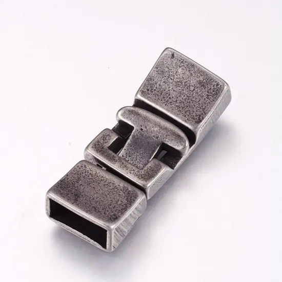 36x13x7mm Antique Silver 304 Stainless Steel Snap Lock Clasp {4}