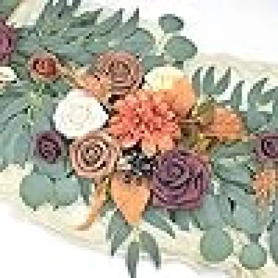 Eucalyptus Garland with Flowers for Backdrop, {4}