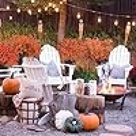 Fake Mums Fall Decorations UV Resistant Plastic Plants AutumnNo Fade Faux Plants {5}