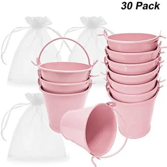 30 Pack Mini Metal Bucket {3}