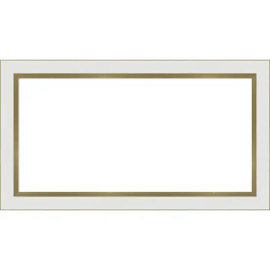 Eva Narrow Framed Dry Erase Magnetic Board White Gold {1}