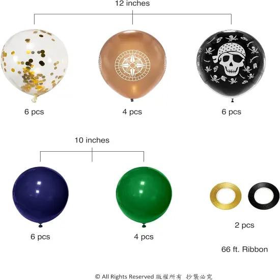 Pirate Party Decorations Balloon Garland Set {2}