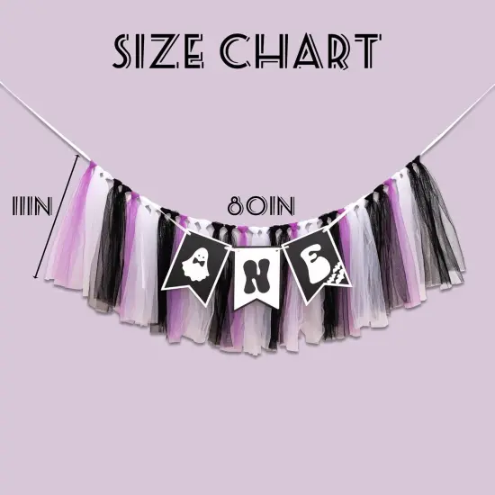 Halloween High Chair Banner - Spooky Baby First Birthday Decorations {2}