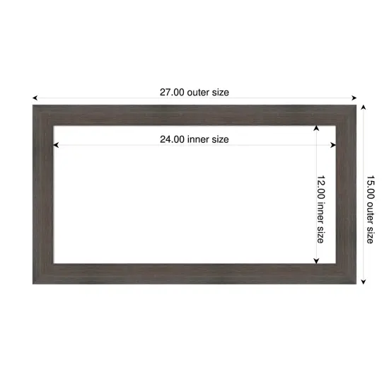 Hardwood Narrow Framed Dry Erase Magnetic Board Chocolate {4}