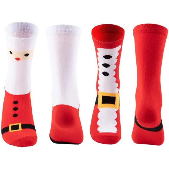Santa Christmas Crew Socks for Women and Men (2 Pack) {1}