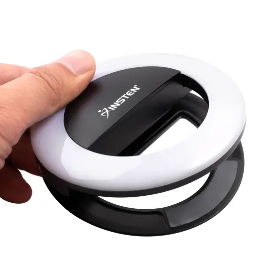 Insten Video Conference Lighting Kit For Cell Phone Laptop, LED Ring Lights Clip on, 3 Lighting Modes 4 Brightness, Black {7}