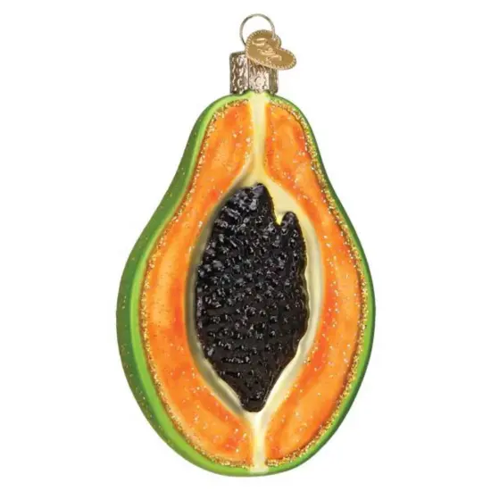 Old World Christmas 3.5 Inch Papaya Tree Ornament , Nutritional Tropical Fruit Multicolored {1}