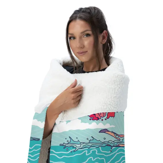 Universal Jaws Silk Touch Sherpa Throw Blanket Squiggle Poster {3}