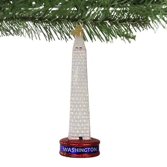 Old World Christmas 5.0 Inch Washington Monument Christmas Tree Ornament , Ornament National Mall White {3}
