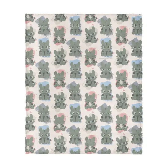Universal How to Train Your Dragon Silk Touch Throw Blanket Many Emotions {1}