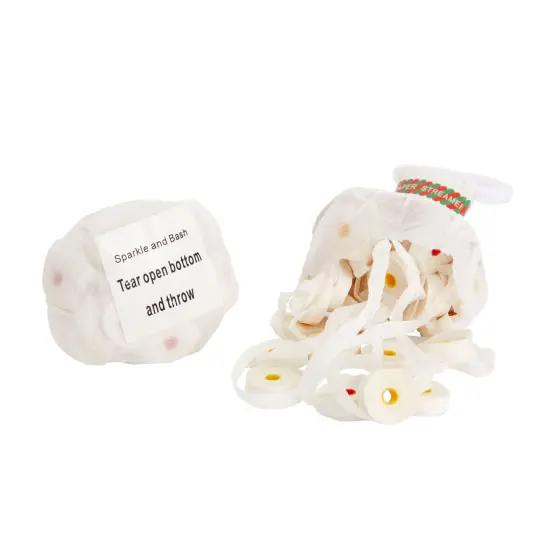 No Mess White Throw Streamers for Birthday Party, Wedding Reception, Grand Opening (30 Pack) {7}