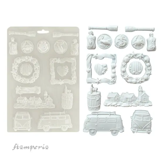 Stamperia Soft Maxi Mould A4-Silent Sea {3}