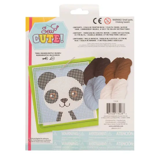 Colorbok Sew Cute! Needlepoint Kit-Paul Panda {4}