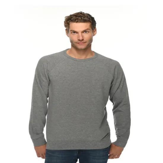 Lane Seven&reg; Unisex French Terry Crewneck Sweatshirt HEATHER GRAPHITE {1}