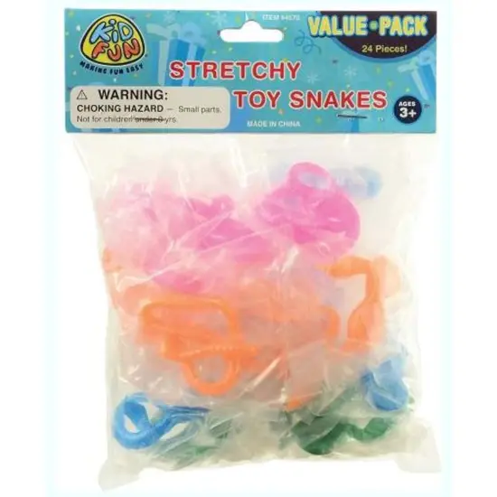 Stretchy Toy Snakes 24 Pc Include 24 Units {1}