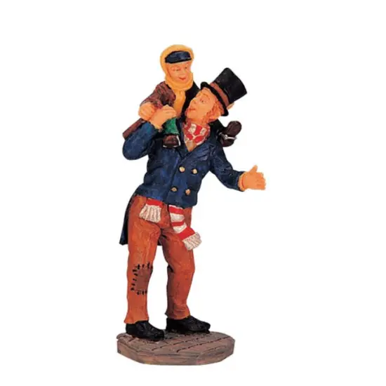 Bob Cratchit And Tiny Tim - Lemax Figurine {1}