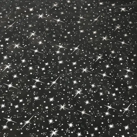 1 Yard White Silver Stars Organza Fabric For Costumes Crafts D&eacute;cor Accessories 58/60&Prime; Wide {1}