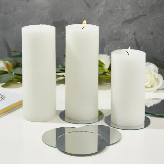 50-Pack of Small Round Mirrors for Crafts, 4-Inch Glass Tile Circles for Wall and Table Decor, Mosaics, DIY Home Projects, Decorations, Arts and Crafts Supplies Blue {5}