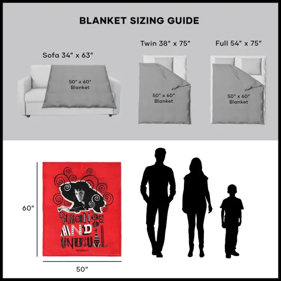 Warner Brothers Beetlejuice Silk Touch Sherpa Throw Blanket So So Strange {6}