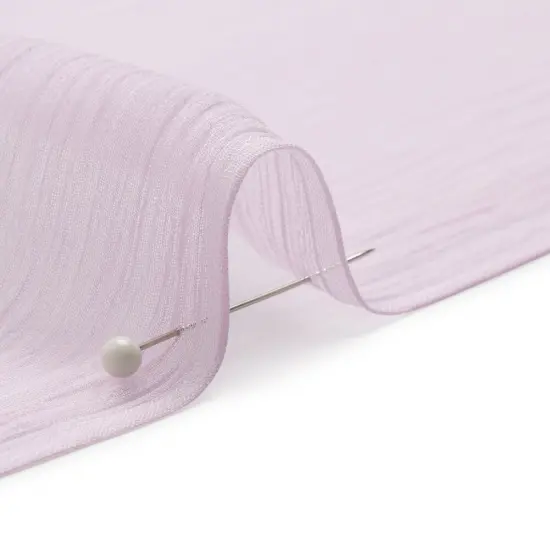 1 Yard Lavender Fog Sheer Crinkled Silk Chiffon Fabric for Flowing Dresses Scarves 43 inch Width {2}