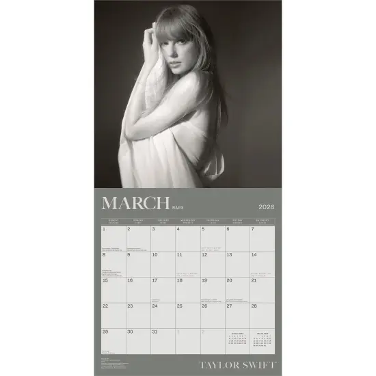 Taylor Swift OFFICIAL | 2026 12 x 24 Inch (Hanging) Monthly Square Wall Calendar | English/French Bilingual {3}