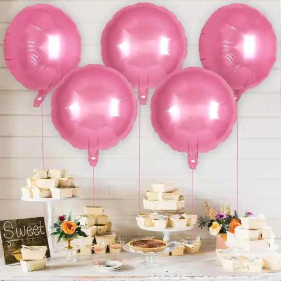 20 Pcs Pink Round Shaped Balloons(Pink) {2}