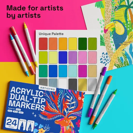 Dual Tip Fabric Markers (Multicolor) {5}