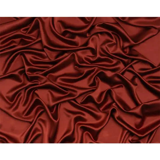 1 Yard Mahogany Silk Crepe Back Satin Soft Smooth Solid Luxury Fabric 44 inch Width {3}