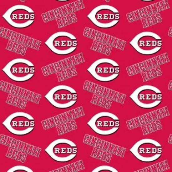 Licensed MLB Cincinnati Reds Cotton 6637-B Fabric by the Yard {1}