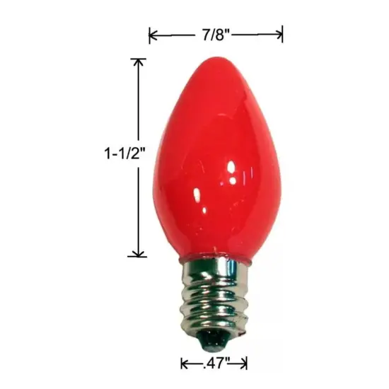 Kitcheniva C7 Steady Burning Christmas Light Bulbs Replacement Box of 25 {4}
