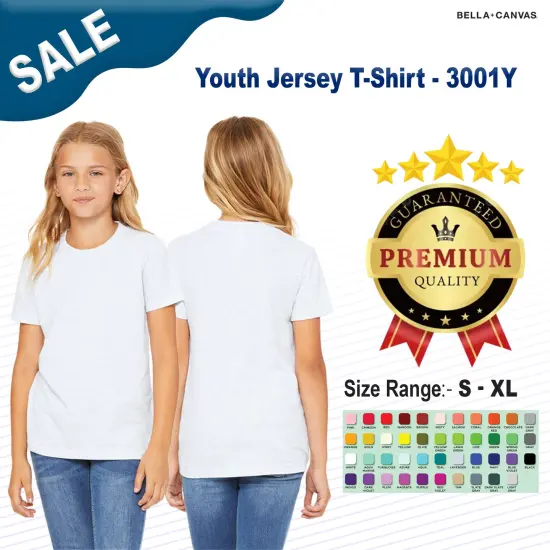 Bella + Canvas&reg; Youth Jersey T-Shirt TRUE ROYAL {2}