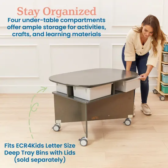 Collaboration Table, Kids Furniture Grey Wash {4}