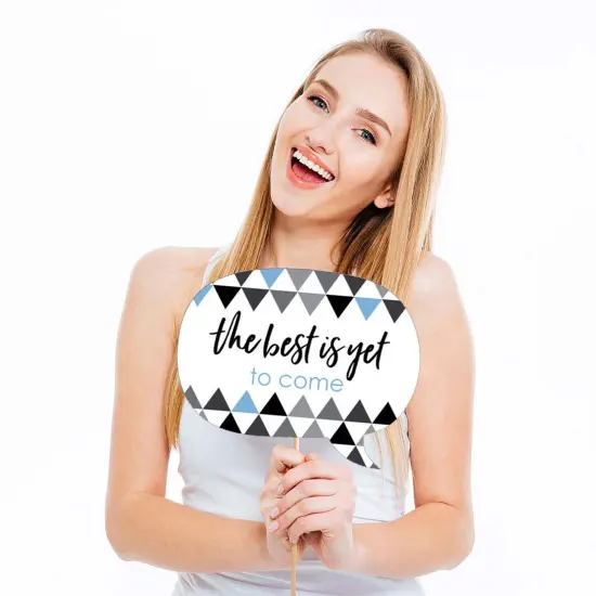 Big Dot of Happiness Light Blue 2025 Graduation Party Photo Booth Props Kit - 20 Count {4}