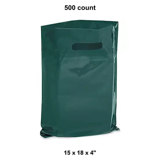 Contemporary 15 x 18 x 4" Die Cut Bags Green {1}