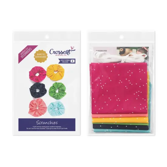 Crosscut Sewing Co.&reg; Scrunchie Sewing Project Kit for Beginners with Fabric, Instructions and Video Blossom {2}