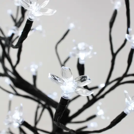 Perfect Holiday 2ft Table Top Cherry Blossom Tree Light - White {2}