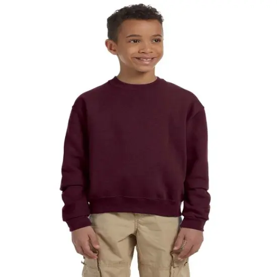 Jerzees&reg; Youth NuBlend Fleece Crew MAROON {1}