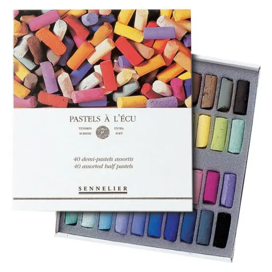 Sennelier Soft Pastels Cardboard Box Set of 40 Half Stick - Assorted Colors {1}