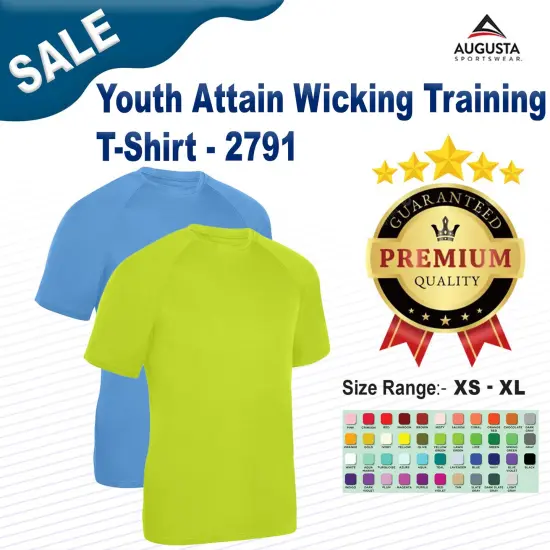 Augusta Sportswear® Youth Attain Wicking Training T-Shirt VEGAS GOLD {2}