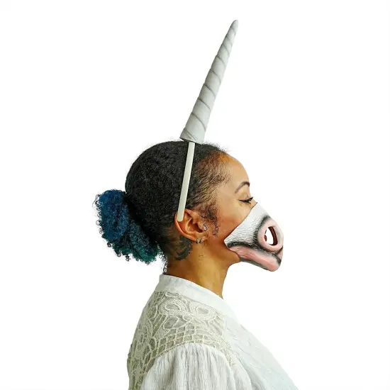 Unicorn Adult Costume Horn Headband & Nose Set {5}