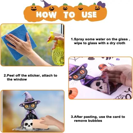 6 Sheets Halloween Ghost Window Clings {3}