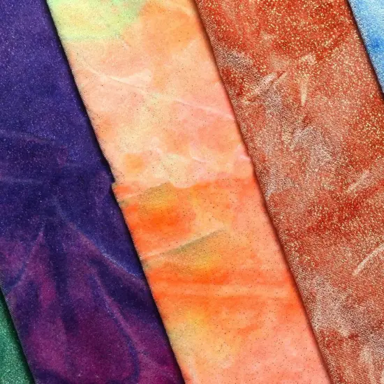 Crushed Tie Dye Velvet Vibrant Stretch Blue Boy {6}